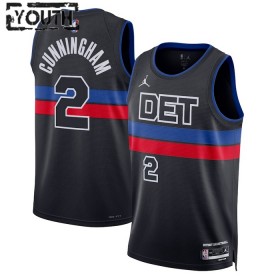 Dres Detroit Pistons Cade Cunningham 2 Jordan 2022-23 Statement Edition Crno Swingman - Dječji